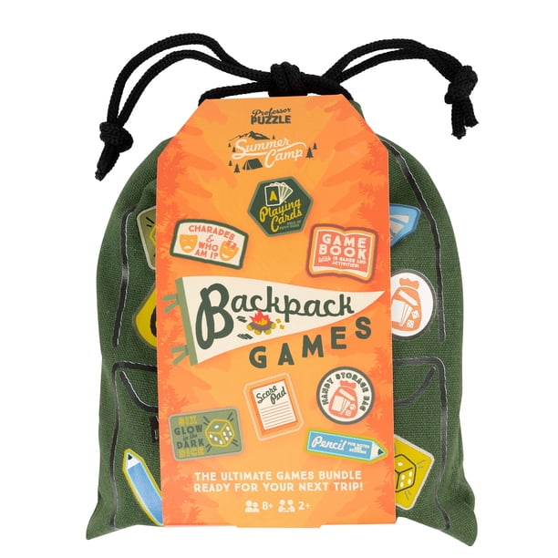 Paquete de juegos Backpack Professor PUZZLE con juegos de cartas y dados