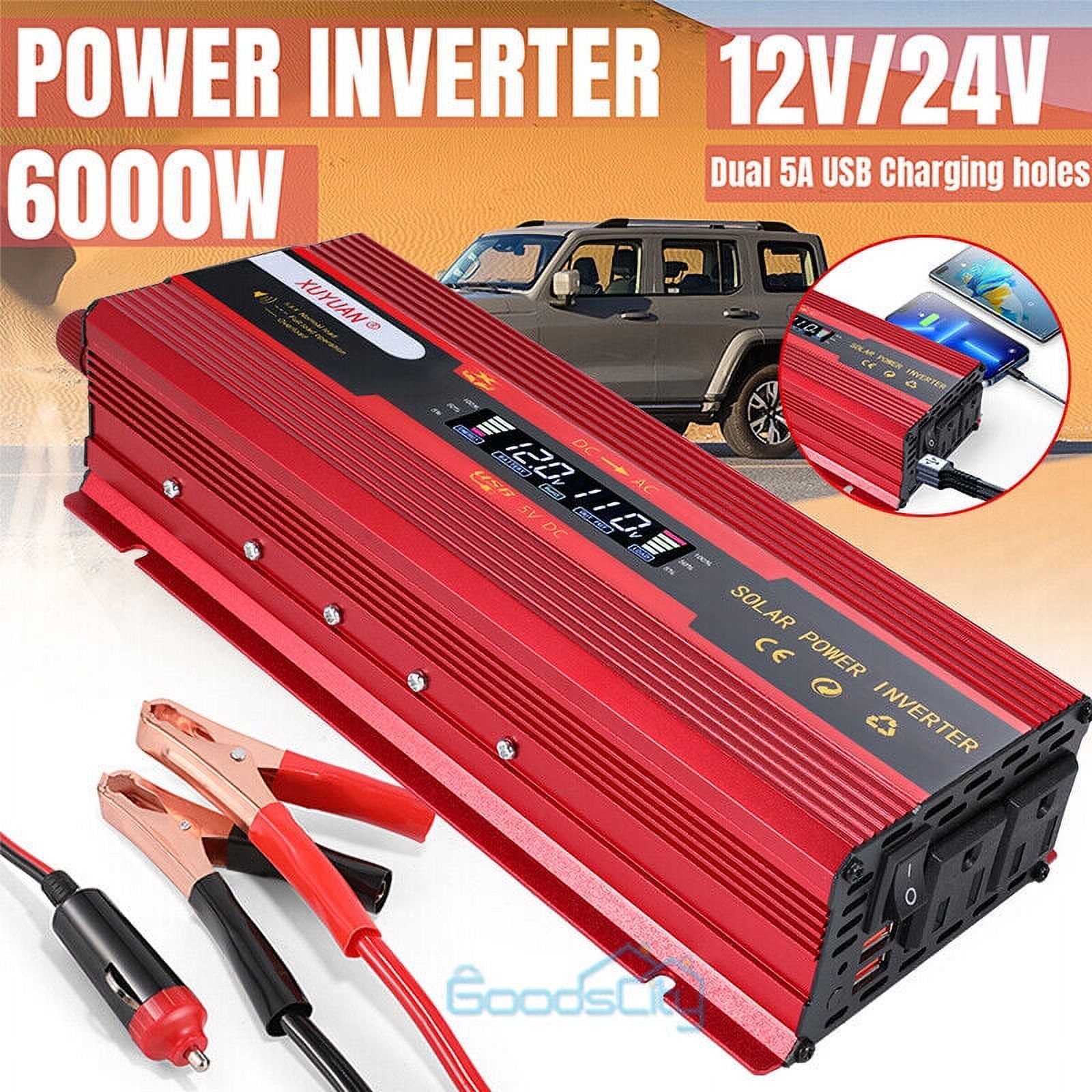 7000W Inversor de corriente para Carro Auto Convertidor solar DC 12/24V a AC110V