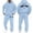 Sky Blue, variant on PMVFHDE Men's Letter Printed Long Sleeve Hoodie Set Mens Sweat Suits Tracksuit Men Autumn Winter Sportswear Solid Color Loose Fit Soft Warm Breathable Daily Leisure Outfit