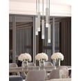 thumbnail image 2 of Cal Lighting 5-Light Aluminum Pendant with Glass Diffuser in Brushed Silver, 2 of 3