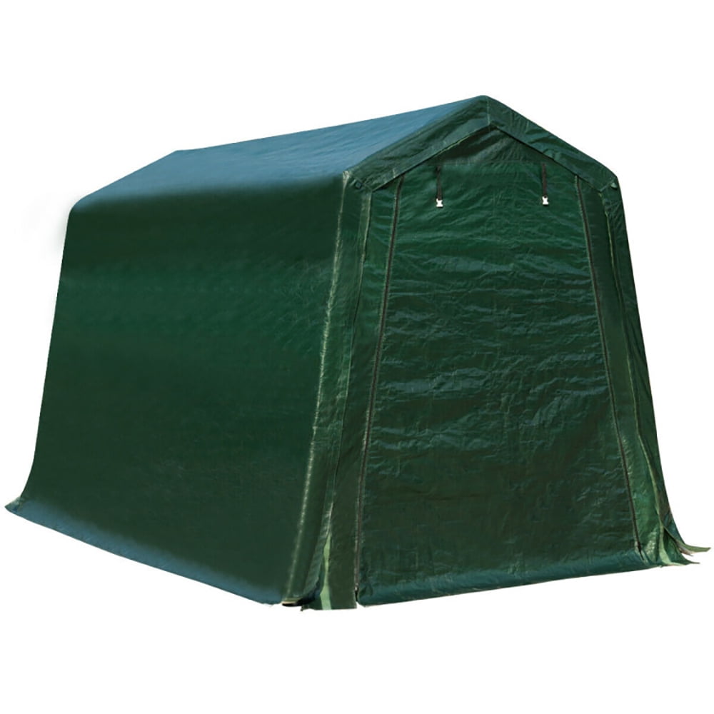 Spaco Outdoor Carport Shed with Sidewalls and Waterproof Ripstop Cover-7 x 12 ft, Extra Large Portable Car Tent Garage for Car, SUV Shelter Logic Storage
