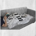 thumbnail image 6 of Saying Soft Flannel Fleece Throw Blanket, All We Need Is Love Phrase Inspirational Message Valentine's Day Concept, Cozy Plush for Indoor and Outdoor Use, 50" x 60", Charcoal Grey White, by Ambesonne, 6 of 6