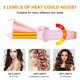 thumbnail image 1 of Wireless curling iron rechargeable splint home use no hair damage straight curling dual-purpose portable curling iron pink custom packaging box, 1 of 4