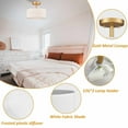 thumbnail image 3 of Modern Gold Light Fixture Ceiling Mount Flush Mount Drum Ceiling Light Fixture, 3 of 6