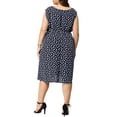 thumbnail image 3 of Agnes Orinda Women's Plus Size Dress Self Tie Waist Sleeveless Summer Floral Midi Dresses, 3 of 6