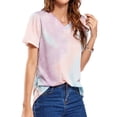 thumbnail image 3 of Women Tie-dye Crew Neck Short Sleeve T-shirt, 3 of 3