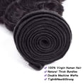 thumbnail image 3 of Remy Brazilian Human Hair Deep Wave Bundles 100% Unprocessed Brazilian Virgin Human Hair Weave Extensions Natural Black Color 1 Bundles( 20inch ), 3 of 5