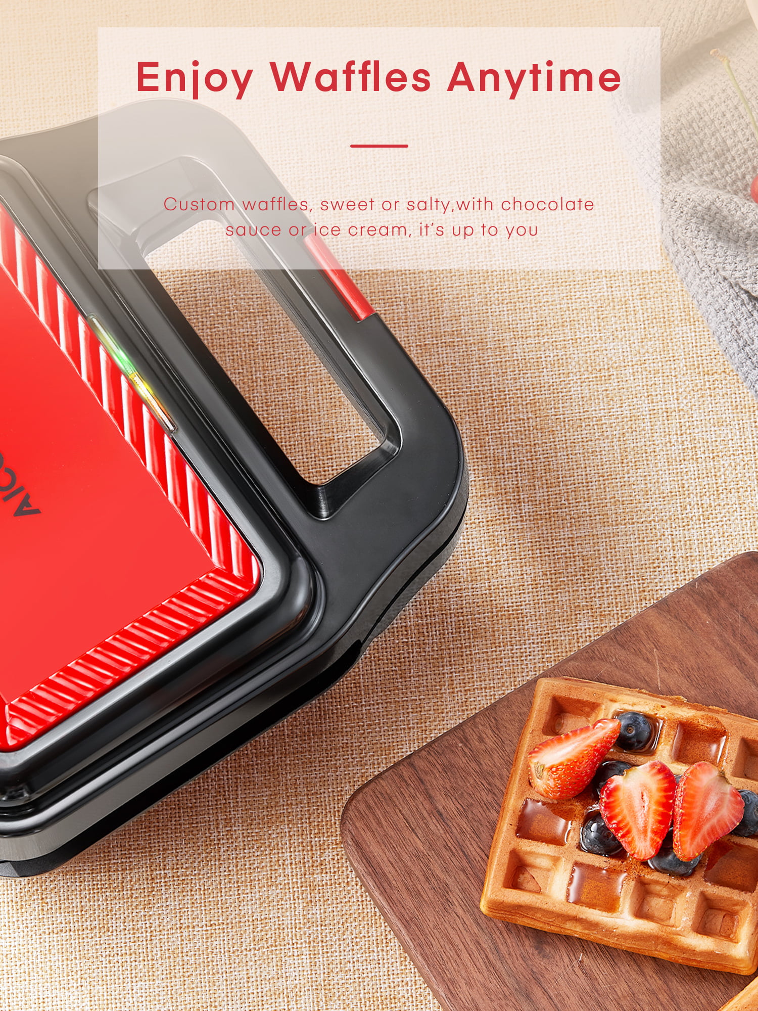  Waffle Maker Mini, Sandwich with Removable Plates, Belgian  Small Breakfast, Donut Maker, 3-in-1 Non-Stick, Compact Design, Keto  Chaffles, Grilled Cheese, Paninis, Gray 600W, 8.15 x 5 x 3.6 inches: Home 