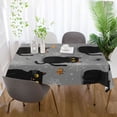 thumbnail image 6 of 60x90 Inch Tablecloth Polyester Square Tablecloth for Home Kitchen Dinner Decor Black Cat and Spider Web, 6 of 9
