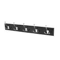 thumbnail image 2 of Melannco 27X5 Inch Wall Mount MDF Coat Rack With 5 Silver Metal  Hooks Black, 2 of 17