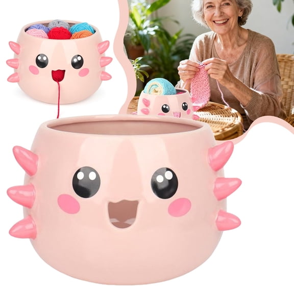 Homesteed Katech Yarn Bowl for Knitting Crochet Yarn Holder Wool Storage Organizer Anti-Tangle Crafting Accessories Gift
