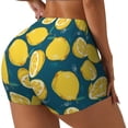 thumbnail image 1 of Balery Lemon Pantalones cortos de entrenamiento estampados para mujer, sin costuras, ajustados, para gimnasio, yoga, correr, deportes, ejercicio activo, fitness.-X-Large, 1 of 8