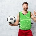 thumbnail image 4 of Luxshiny 6Pcs Soccer Pinnies Sports Training Jersey Polyester Orange for Small Group Matches Training, 4 of 8
