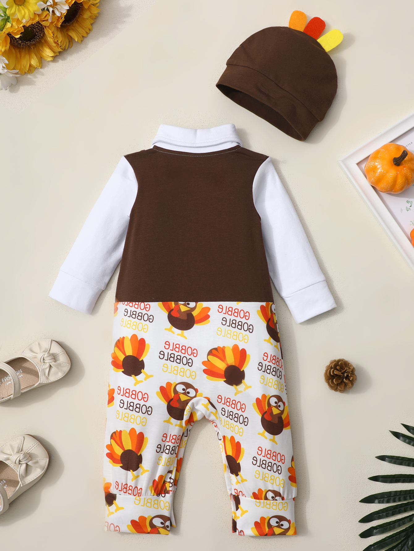 thumbnail image 2 of KANGKANG My First Thanksgiving Baby Boy Outfit 3Pcs, Thanksgiving Baby... 2 of 14