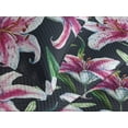thumbnail image 3 of Ambesonne Lily Flowers Quilted Coverlet 3 Pcs, Watercolor Leafy Bloom, Queen Size, Magenta Jade Green, 3 of 4