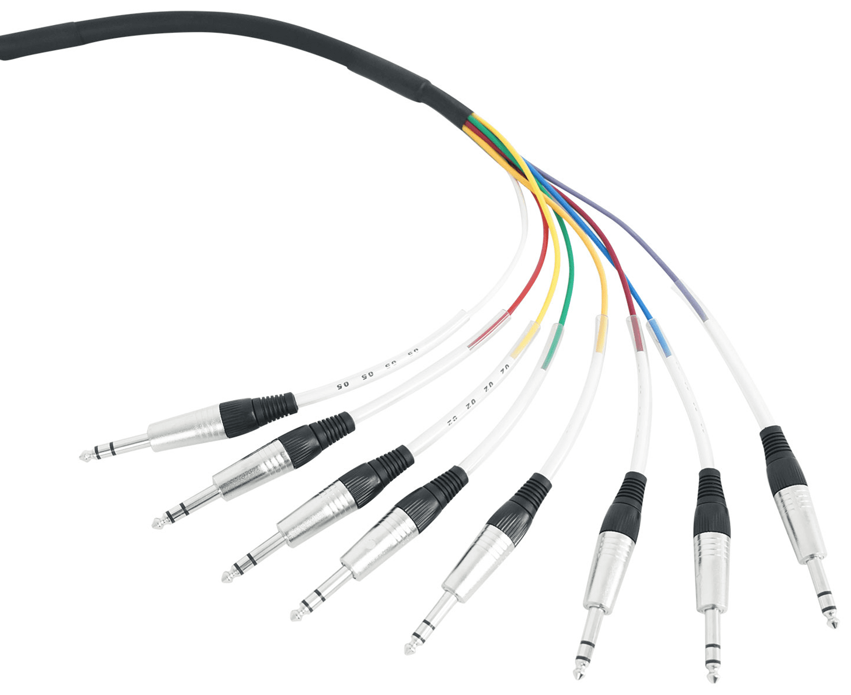 Rockville SQ806 8 Channel 6 Foot 1/4" TRS Snake Cable (Male to Male)