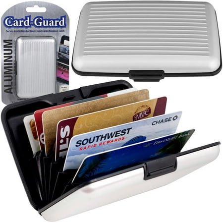 Aluminum Credit Card Wallet, RFID Blocking Case, (Best Credit Card To Use In Europe 2019)