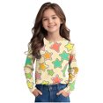 thumbnail image 5 of Baby Days YLSDY American Boys Long Sleeve Rash Guard Colorful Stars Girls Kids Swim Shirts Toddler Activewear T-Shirts Beige 3 Years, 5 of 8