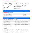 thumbnail image 2 of Water Pump Gasket - Compatible with 1984 - 2005 Volkswagen Jetta 1985 1986 1987 1988 1989 1990 1991 1992 1993 1994 1995 1996 1997 1998 1999 2000 2001 2002 2003 2004, 2 of 2