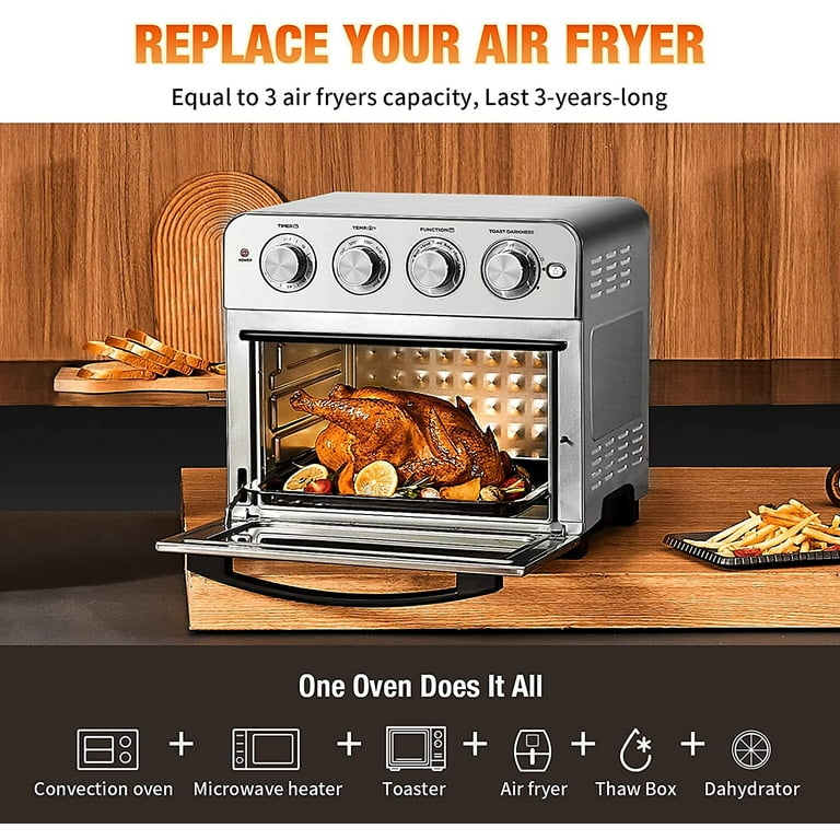 Gevi Air Fryer Toaster Oven Combo, Large Digital LED Screen Convection Oven  with Rotisserie and Dehydrator, Extra Large Capacity Countertop Oven with