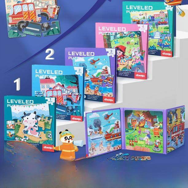 Rompecabezas magnético para niños de 3 a 6 años, rompecabezas de educación temprana, rompecabezas magnético tres en uno, juguetes de jardín de infantes, pequeños regalos