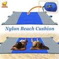 thumbnail image 3 of Strong Camel 9' x 7' Large Sand Escape Beach Blanket / Portable Picnic Blanket w 6 Corner Pockets , Nylon Beach Cushion, 3 of 7