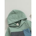 thumbnail image 4 of Inevnen Toddler Baby Boy Clothes Fall Winter Outfits Color Block Hoodie Sweatshirt Tops Jogger Pants Set, 4 of 8