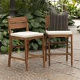 thumbnail image 2 of Solid Acacia Wood Counter Height Stools in Brown (Set of 2), 2 of 6