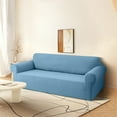 thumbnail image 2 of Sanmadrola Couch Cover Water Resistant Stretch Sofa Slipcover Jacquard Furniture Protector for Kids Pets Dog Cat, Dust Blue, Chair, 2 of 9