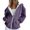 Purple, variant on Sweatshirt for Women Autumn And Winter Zipper Loose Star Pattern Zip Up Hoodie