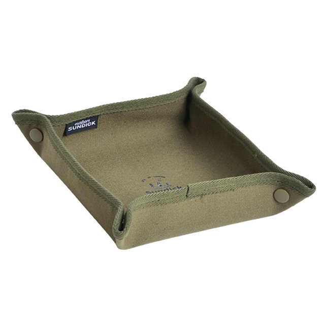 Btafrte Bandeja Lona para Acampar Placa Almacenamiento Escritorio Impermeable Plegable (Verde Oliva S)