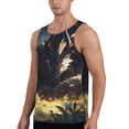 thumbnail image 2 of Daiia Sleeping Dragon In Forest Printed Men's Quick Dry Fit Muscle Tank Top Slim-Fit Tank Workout Tank Top Lightweight Sports Tank Top-X-Large, 2 of 7