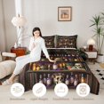 thumbnail image 3 of Homewish Goth Sugar Skull Twin Comforter Sets,Retro Bookshelf Bedding Set,Halloween Duvet,Black Reversible,2-Piece,1 Comforter and 1 Pillowcase, 3 of 7