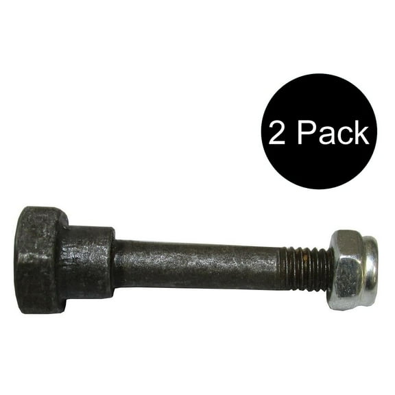 Qty 2: Shear Pin with Nut, 2" x 1/4" Fits Husqvarna Replaces 506690001