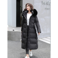 thumbnail image 5 of Abrigos largos de plumón para invierno, nuevas prendas de abrigo ajustadas con cinturón, chaquetas de plumón de lujo de alta gama con cuello de piel de zorro Parker, gruesas y cálidas para la nieve pa, 5 of 5
