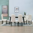 thumbnail image 4 of vidaXL Dining Chairs Accent Side Chair with Solid Wood Legs for Kitchen Fabric, 4 of 147