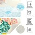 thumbnail image 3 of Yayeee Bath Rug for Bathroom Floor Non Slip Rectangle Fluffy Soft Absorbent Mat, 16"x24", Floral Wave, 3 of 7