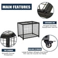 thumbnail image 5 of Rolling Sports Ball Storage Cart, Multi Large Sports Equipment Organizer Holder with Lockable Lid, Indoor Outdoor Ball Cage Bin Sport Rack for Gym, School, Club, 5 of 8