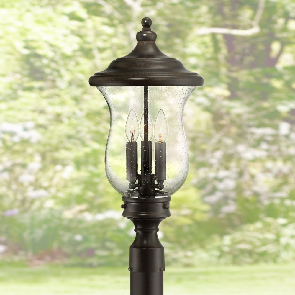 Franklin Iron Works Outdoor Post Light Fixture LED