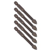 5Pcs Power Screwdriver Cross Drill Bits 1/4in Hex Shank Magnetic Drill Bits for Power Screwdriver
