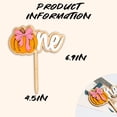 thumbnail image 2 of Topper para pastel de madera con calabaza y texto “one” para primer cumpleaños Upfirst, 2 of 7