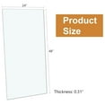 thumbnail image 3 of Tempered Glass Table Top, 24"x48" Rectangle Glass with Durable and Heat-Resistant,Clear Glass Table Tops Versatile for Dining Kitchen Coffee Tables, 3 of 7