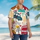 thumbnail image 3 of Fotbe London Symbols Camisa Hawaiana para Hombre Unisex – Camisa Casual de Verano con Botones de Manga Corta de Algodón y Lino,X-Large, 3 of 7