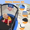 thumbnail image 4 of 4×6FT Toddler Trampoline for Kids 3+, SHINPT Kids Trampoline with 770lbs Weight Capacity, Mini Trampoline Indoor/Outdoor, Small Trampoline for Kids with Adjustable Gymnastics Bar and Basketball Hoop, 4 of 10