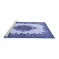 thumbnail image 2 of Ahgly Company Machine Washable Indoor Square Medallion Blue Traditional Area Rugs, 8' Square, 2 of 4