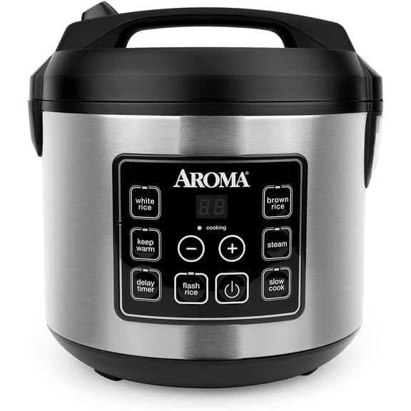 Aroma Housewares olla arrocera digital 3 en 1 20 tazas cocinadas 10 tazas sin cocinar