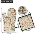 thumbnail image 6 of Fall Butterflies Squirrels Mushrooms Kitchen Oven Mitt and Pot Holder Sets 2 Pcs for Baking, Cooking and Grilling, Heat Resistant Up To 392 °F, 6 of 7