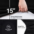 thumbnail image 3 of Sábana ajustable Utopia Bedding Queen Soft de microfibra negra, 3 of 8