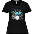 thumbnail image 3 of Inktastic Cute Blue Octopus Drumming Women's Plus Size T-Shirt, 3 of 5