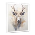 thumbnail image 3 of Designart "Beige Ibex In Minimalist Antelope" Animals Antelope Picture Framed Wall Art Living Room, 3 of 5